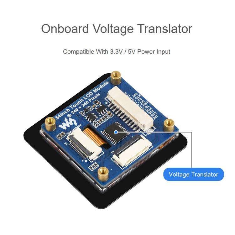 Waveshare 1.54inch Touch LCD Display Module 240×240 Resolution, IPS Panel, SPI And I2C Communica...