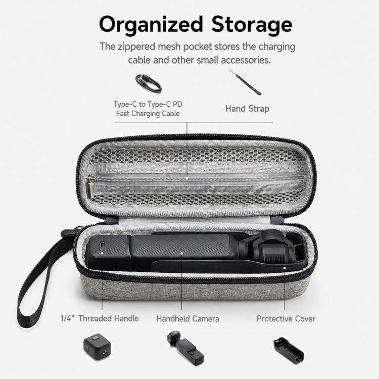 Baona FD006 For DJI Osmo Pocket 3 Hard EVA Case Action Camera Protective Travel Pouch, Spec: Blac...