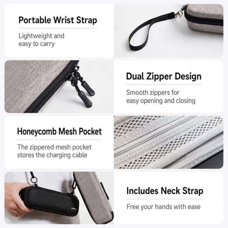 Baona FD006 For DJI Osmo Pocket 3 Hard EVA Case Action Camera Protective Travel Pouch, Spec: Blac...