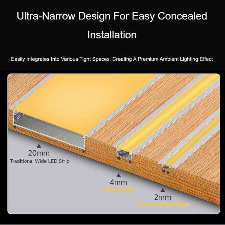 Waveshare 4000K DC 12V 5m 480 LEDs/m Single-Color COB Soft Light Strip No Light Spots Supports Fr...