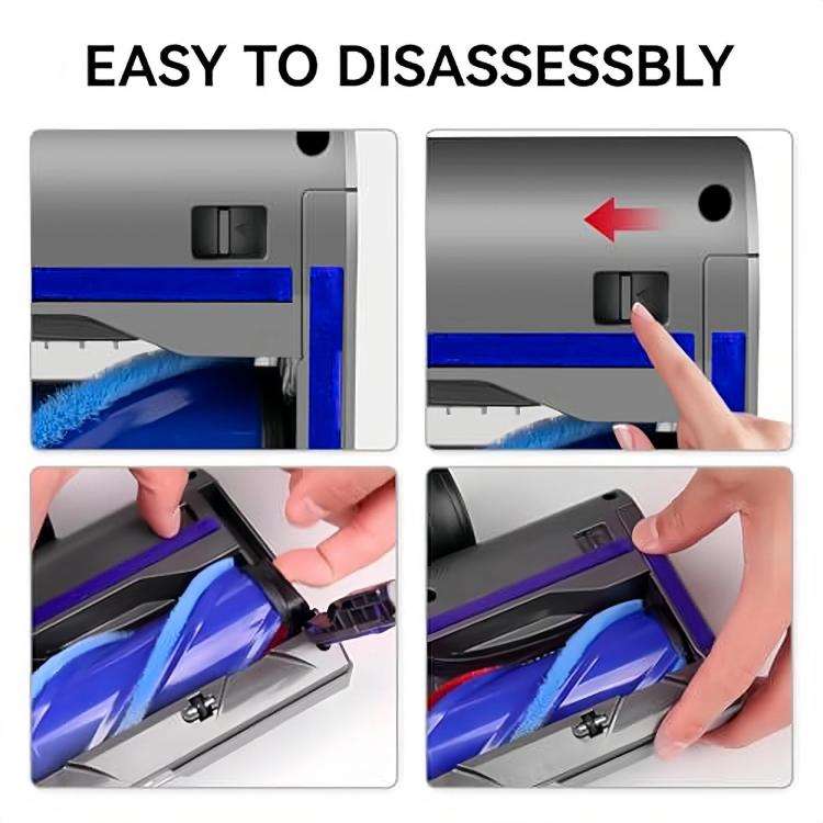 For Dyson V12 Slim/V10 Slim Replacement Cleaner Head Anti-Tangle V-Shaped Rolling Brush & Soft Pl...