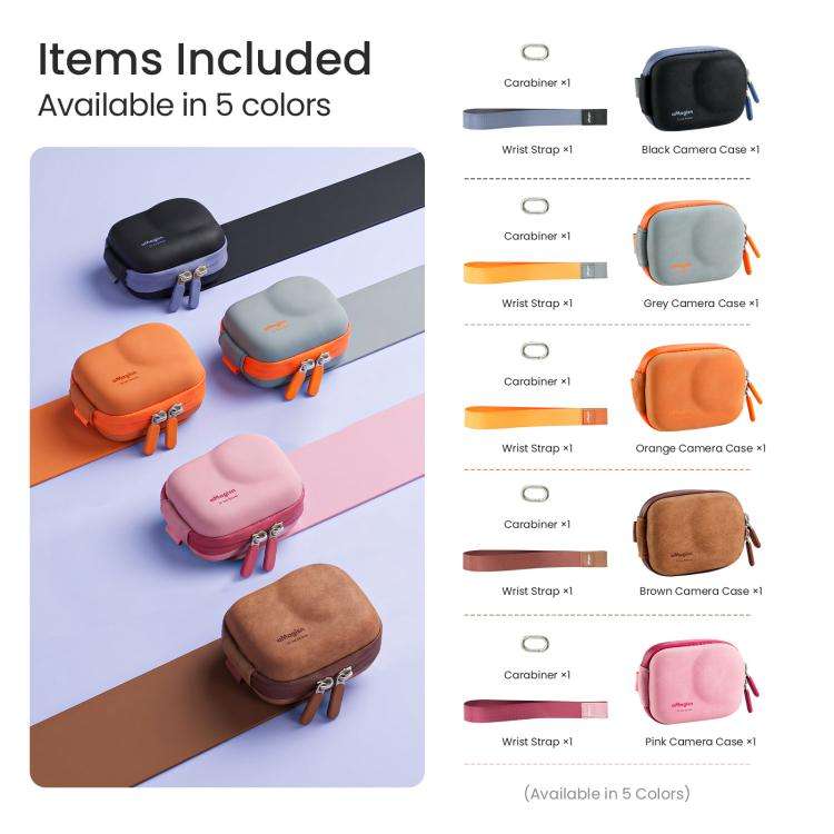 AMagisn ChicLite Series Action Camera Mini Carrying Case For Insta360, DJI Osmo Action & GoPro He...