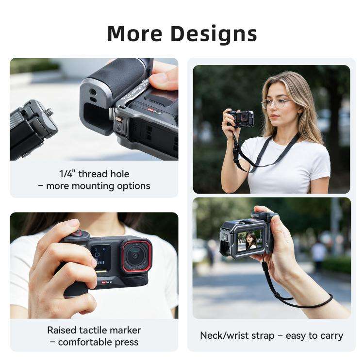 aMagisn Bluetooth Xplorer Grip Kit For Insta360 Ace Pro 2 / Ace Pro / X5 / X4 Air / X4 / X3
