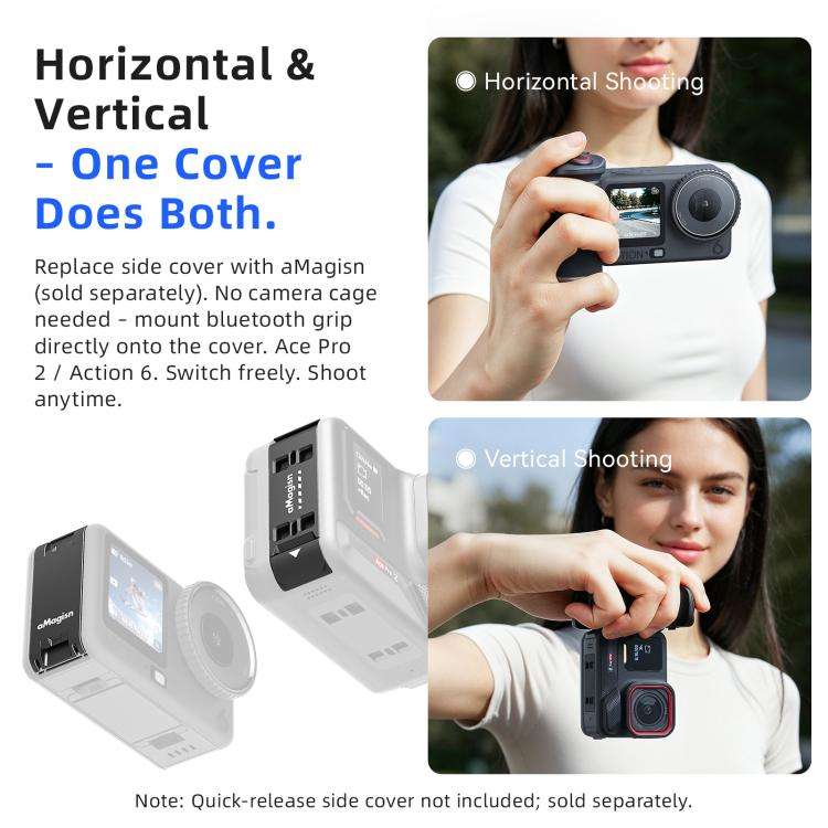 aMagisn Bluetooth Xplorer Grip Kit For Insta360 Ace Pro 2 / Ace Pro / X5 / X4 Air / X4 / X3