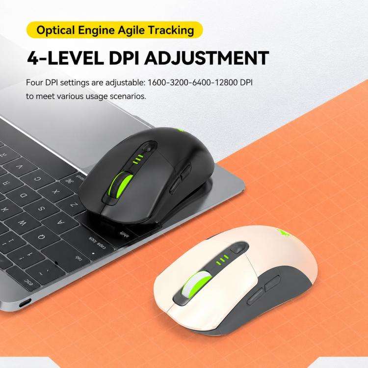 T-WOLF TF300 Rechargeable Wireless Keyboard and Mouse Combo 2.4G/Bluetooth Dual Mode 98-Key Compa...