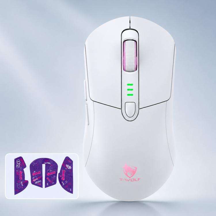 T-WOLF X5 Tri-Mode Wireless Gaming Mouse 12800 DPI Adjustable Rechargeable Gamer Mouse With RGB B...
