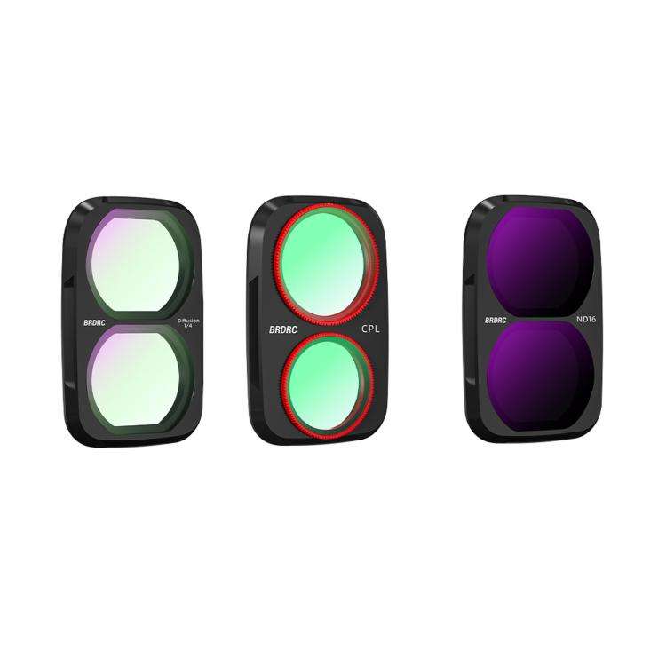 For DJI Osmo Pocket 4P BRDRC Filter Lens Protection Accessory, Specifications: CPL + ND16 + Soft ...