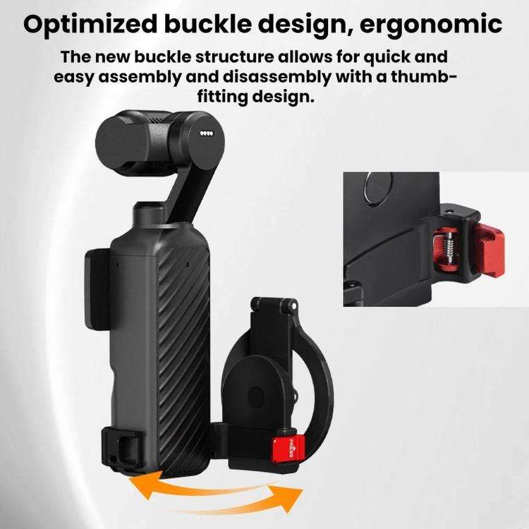 For DJI Osmo Pocket 4 / 4P / 3 BRDRC Teleprompter Magnetic Holder Cold Shoe Extender Phone Clip(B...