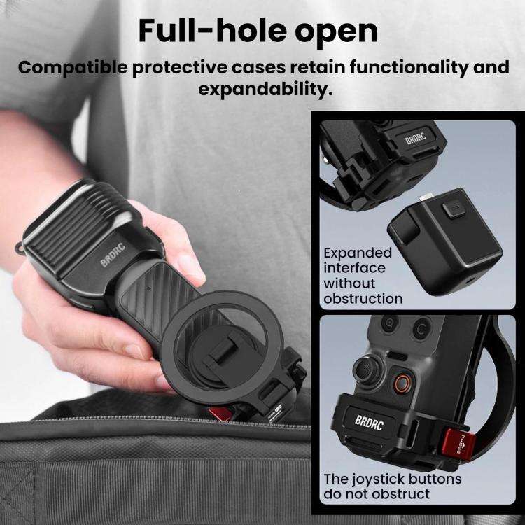 For DJI Osmo Pocket 4 / 4P / 3 BRDRC Teleprompter Magnetic Holder Cold Shoe Extender Phone Clip(B...