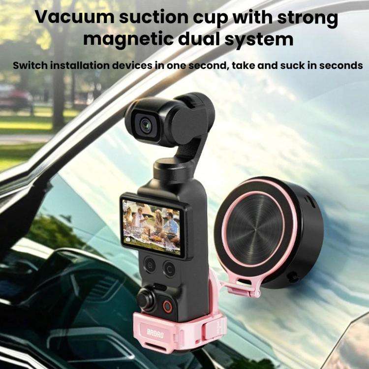 For DJI Osmo Pocket 4 / 4P / 3 BRDRC Teleprompter Magnetic Holder Cold Shoe Extender Phone Clip(B...