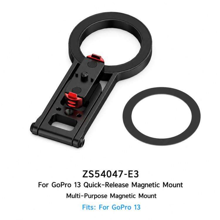 Magnetic Action Camera Mount Base For GoPro 13 Quick Release