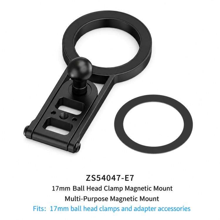 Magnetic Action Camera Mount Base Universal 17mm Ball Joint