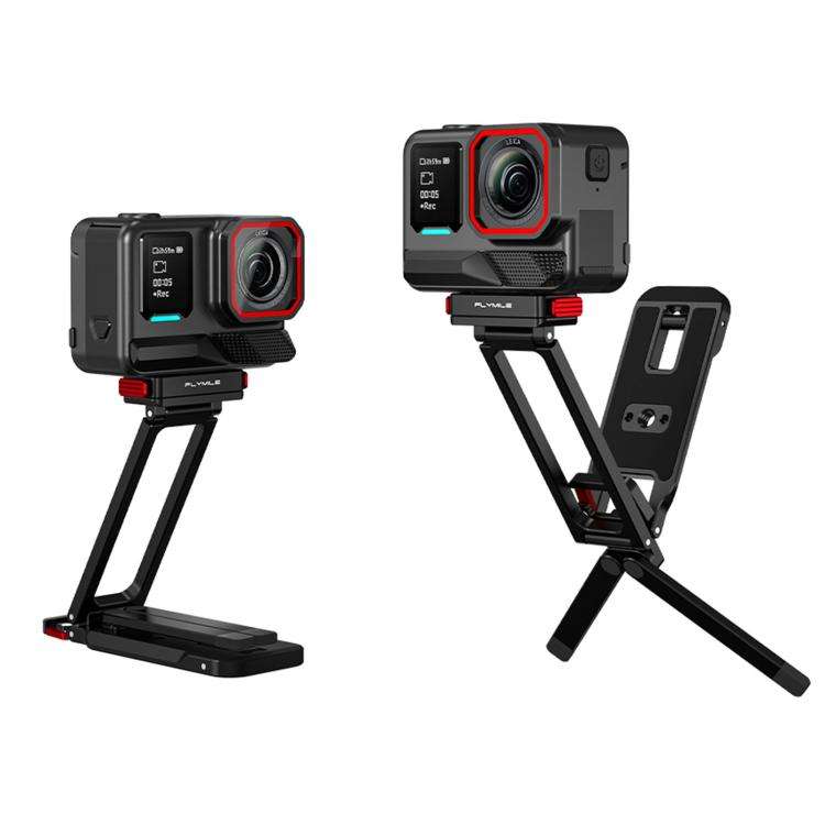 For Insta360 Ace / Ace Pro 2 / X5 Flymile Carabiner-Mounted Magnetic Quick-Release Tripod(Black)