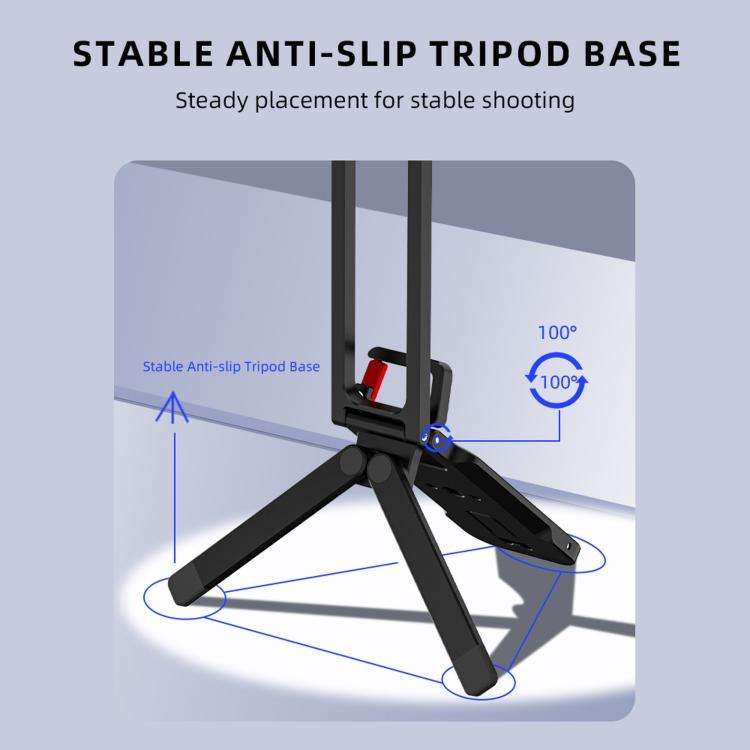 For Insta360 Ace / Ace Pro 2 / X5 Flymile Carabiner-Mounted Magnetic Quick-Release Tripod(Black)