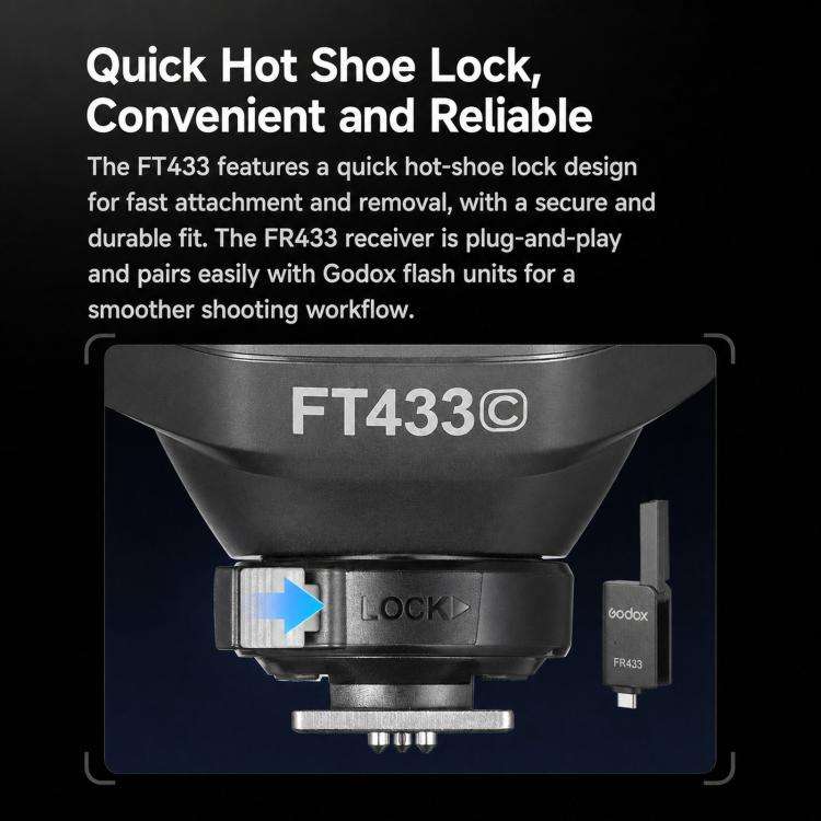 Godox FT433 N Nikon Version 2-Piece Set High-Speed Trigger System DSLR Hot Shoe Flash Transmitter...