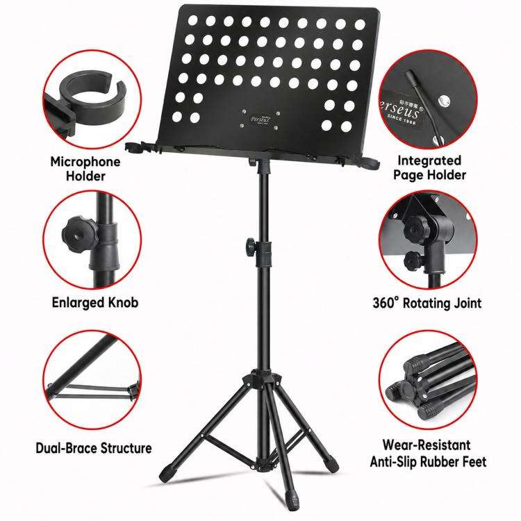 PERSEUS Portable Folding Music Stand Guitar & Violin Music Stand, Spec: 1.75m 2-Layer Flagship