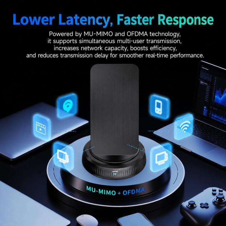 COMFAST CF-986BE PRO BE6500 WiFi 7 USB Adapter Tri-Band 6452Mbps Wireless Network Card
