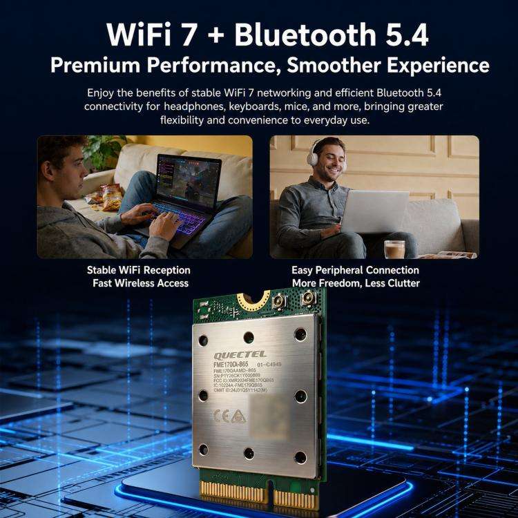 COMFAST BE930-M BE9300 WiFi 7 M.2 Card Bluetooth 5.4 Tri-Band Laptop Wireless Adapter