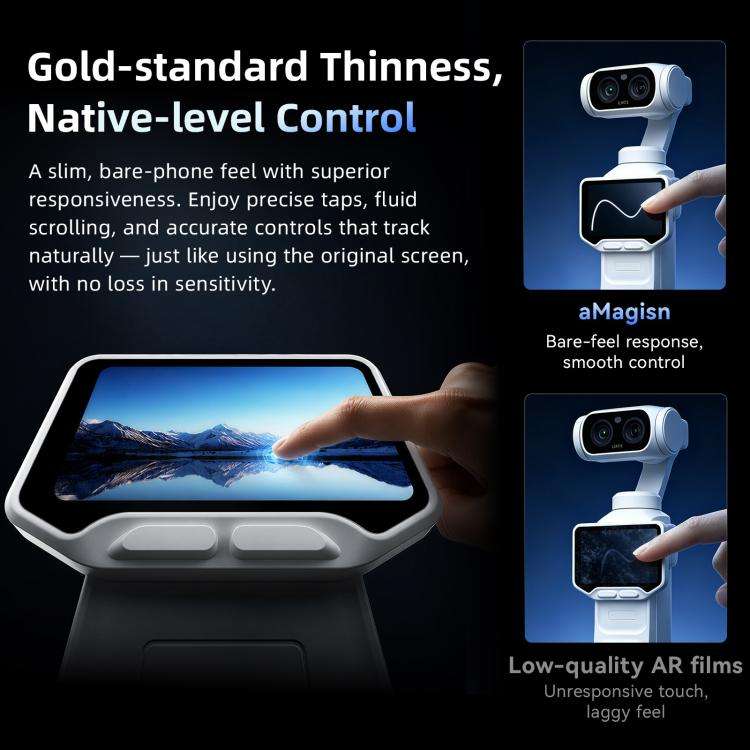 For Insta360 Luna Ultra aMagisn AR Tempered Glass Screen and Lens Protector 2 Sets