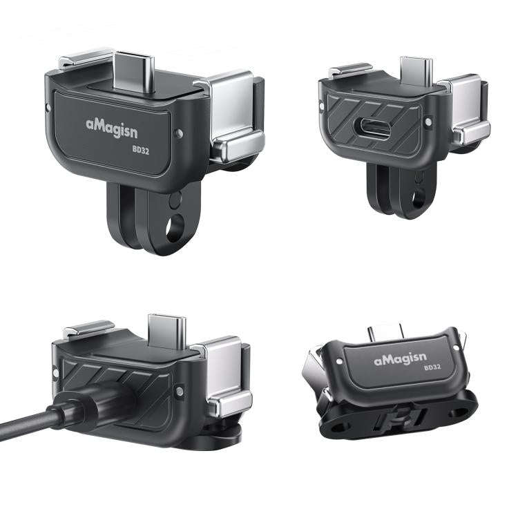 aMagisn Dual-Interface Quick Release Mount for DJI Pocket 4 / 3 Charging Mount