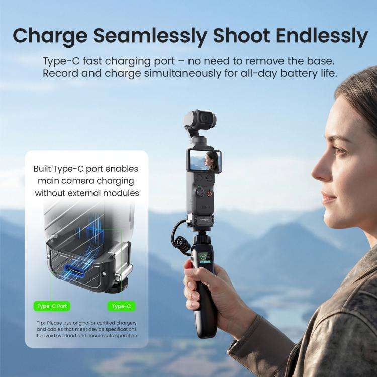 aMagisn Dual-Interface Quick Release Mount for DJI Pocket 4 / 3 Standard Mount