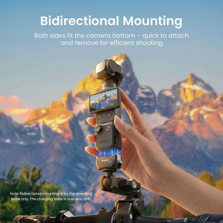 aMagisn Dual-Interface Quick Release Mount for DJI Pocket 4 / 3 Standard Mount
