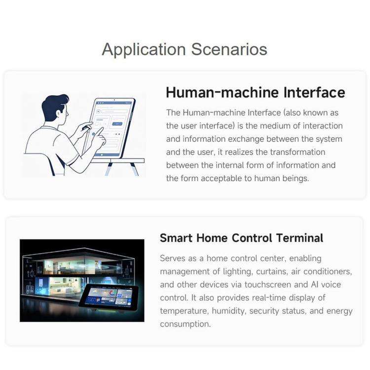 WAVESHARE ESP32-S3 7 Inch AI Voice Touch Display Development Board, 800 × 480 Resolution, 5-Poin...