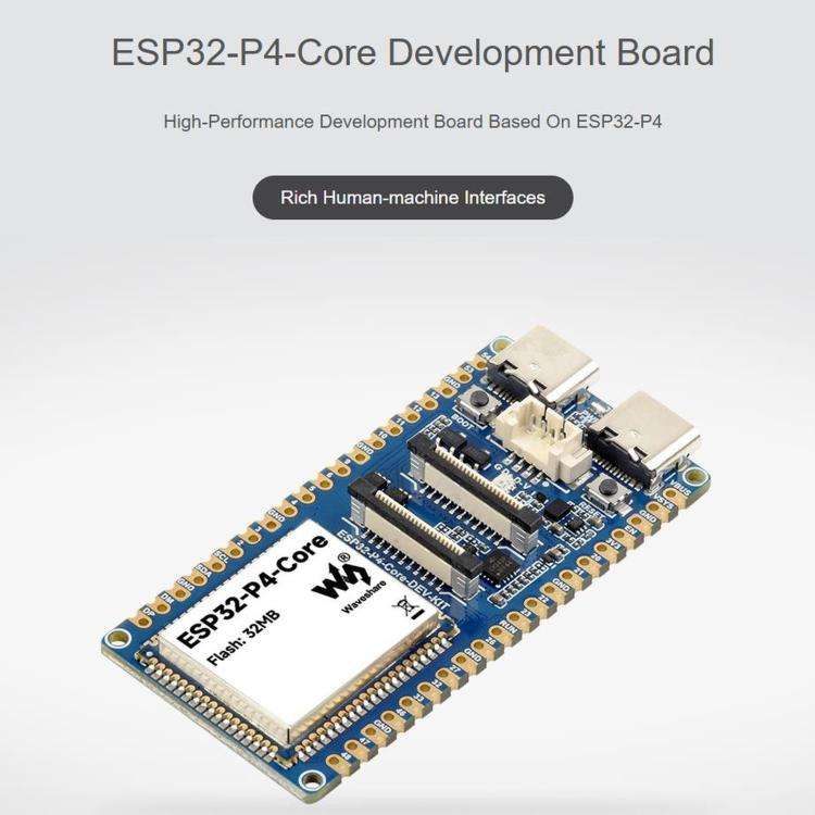 WAVESHARE ESP32-P4-Core Development Board, Equipped With RISC-V 32-Bit Dual-Core And Single-Core ...