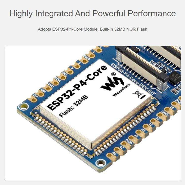 WAVESHARE ESP32-P4-Core Development Board, Equipped With RISC-V 32-Bit Dual-Core And Single-Core ...