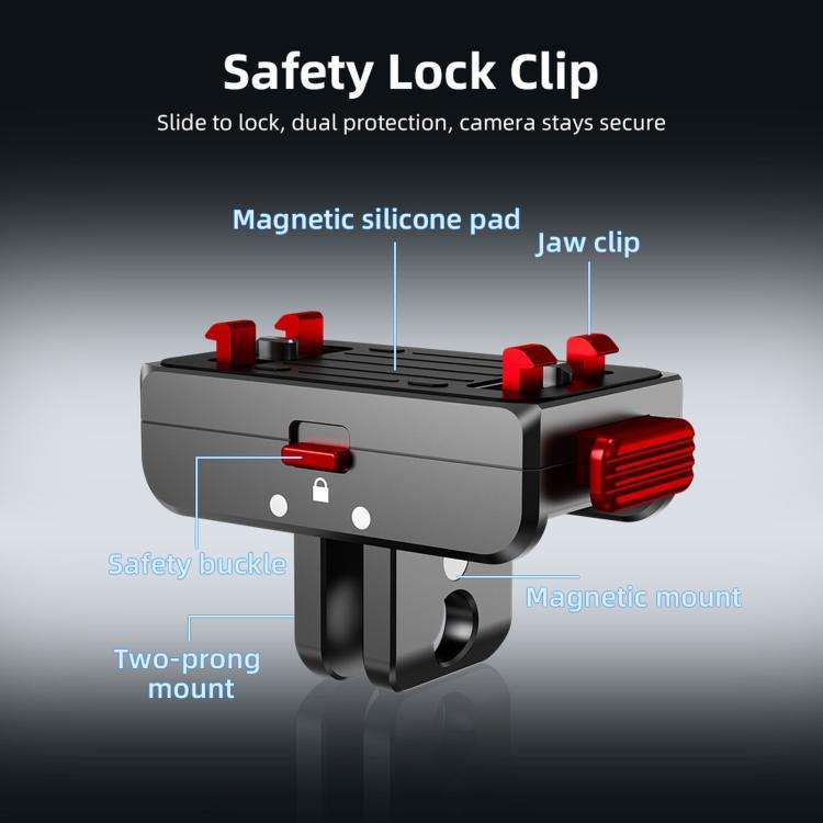For Insta360 Ace Pro 2 / X5 Flymile Locking Extension Adapter Magnetic Quick Release Base(Aluminu...
