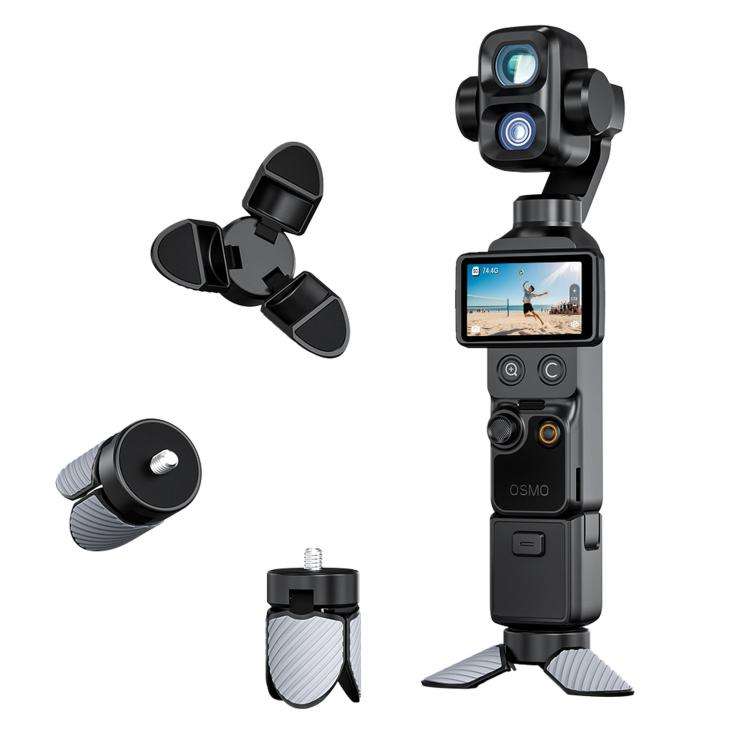 Mini Desktop Tripod Mount For DJI, Insta360, GoPro And Other Action Cameras(Black)