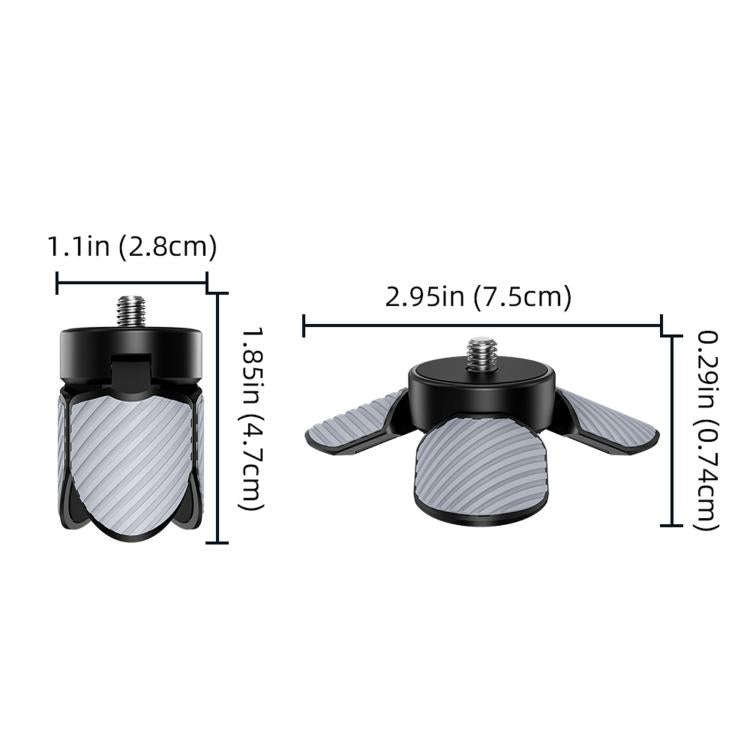 Mini Desktop Tripod Mount For DJI, Insta360, GoPro And Other Action Cameras(Black)