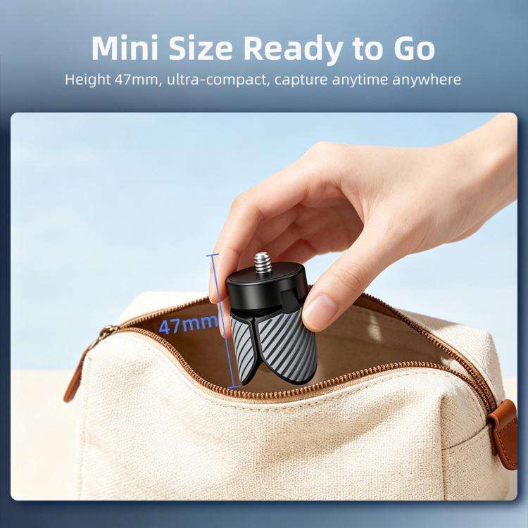 Mini Desktop Tripod Mount For DJI, Insta360, GoPro And Other Action Cameras(Black)