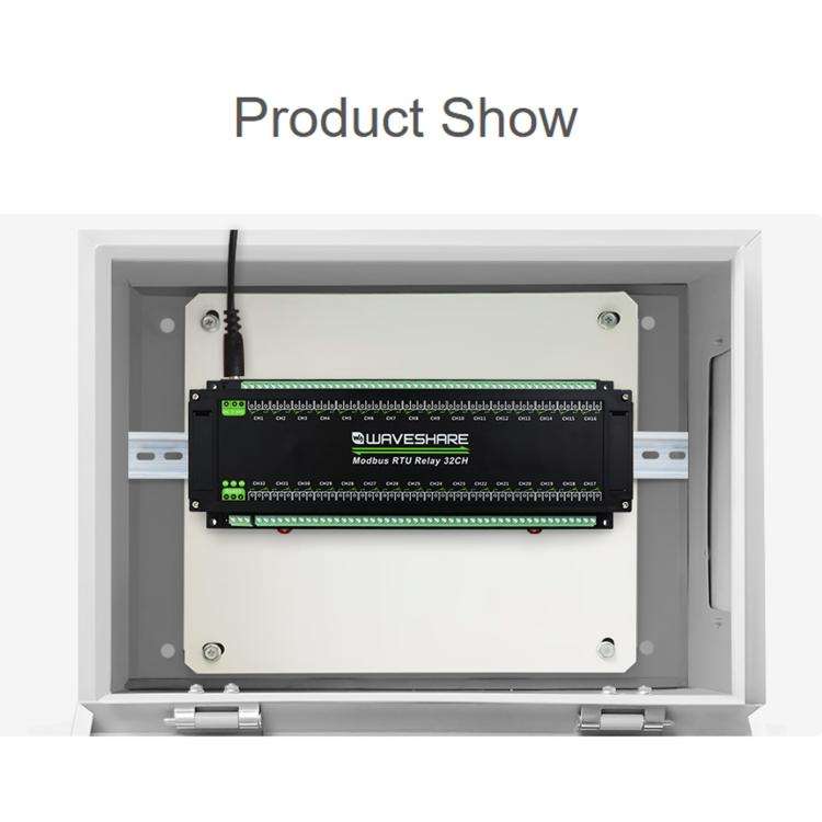 Waveshare Modbus RTU 32-Ch Relay Module RS485 Interface With Multiple Isolation Protection Circuits