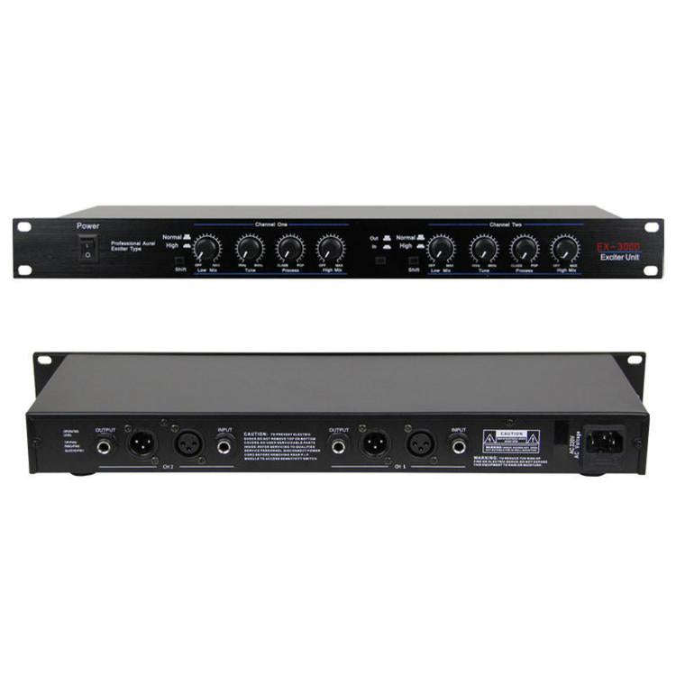 EX3000 Professional Aural Exciter Dual-Channel 1U Rackmount Audio Processor With DSP Reverb, EU Plug