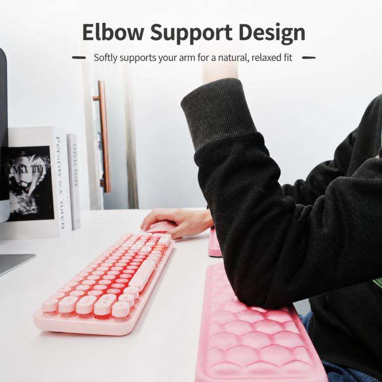 L-Shaped Elbow Pad for Desk Ergonomic Keyboard Wrist Rest Support Non-Slip Soft Foam Cushion for ...