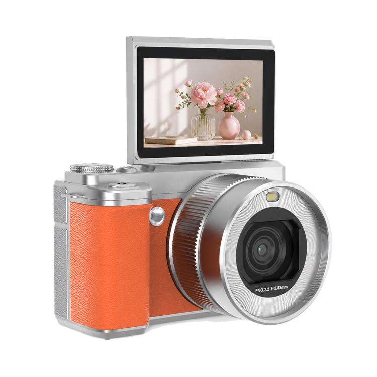 5K 18X Zoom Vlogging Camera With 180-Degree Flip Screen Dual Lens 80MP Digital Camera 32GB Card(B...