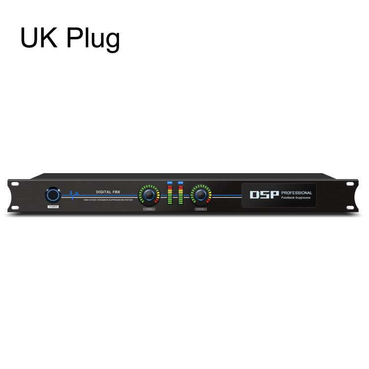 FBX220 DSP Digital Feedback Suppressor Professional Anti-Howling Processor For Microphones(UK Plug)