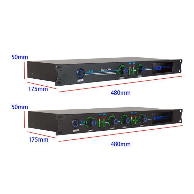 FBX440 DSP Digital Feedback Suppressor Professional Anti-Howling Processor For Microphones(UK Plug)