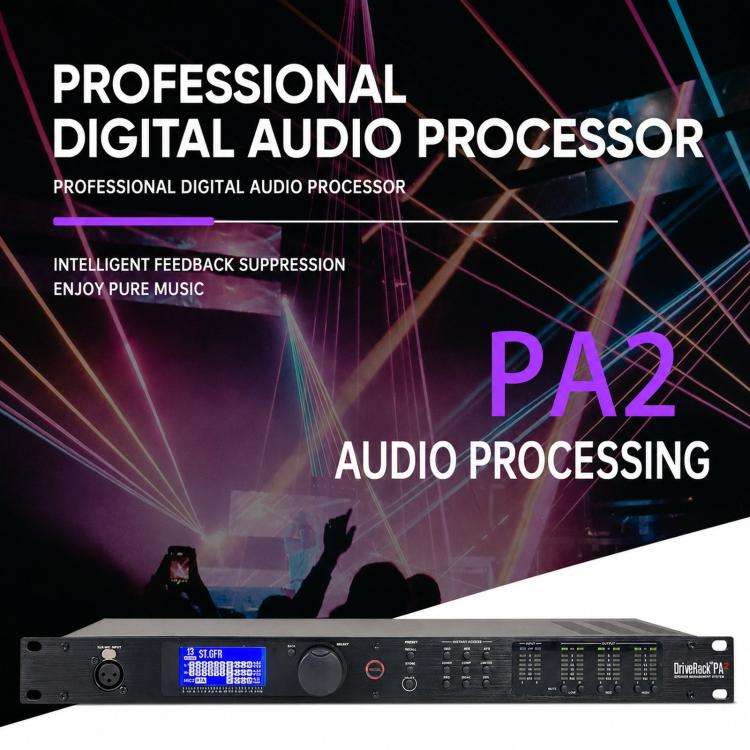 PA2 Digital Audio Processor Speaker Management System 2 Input 6 Output Crossover DSP UK Plug