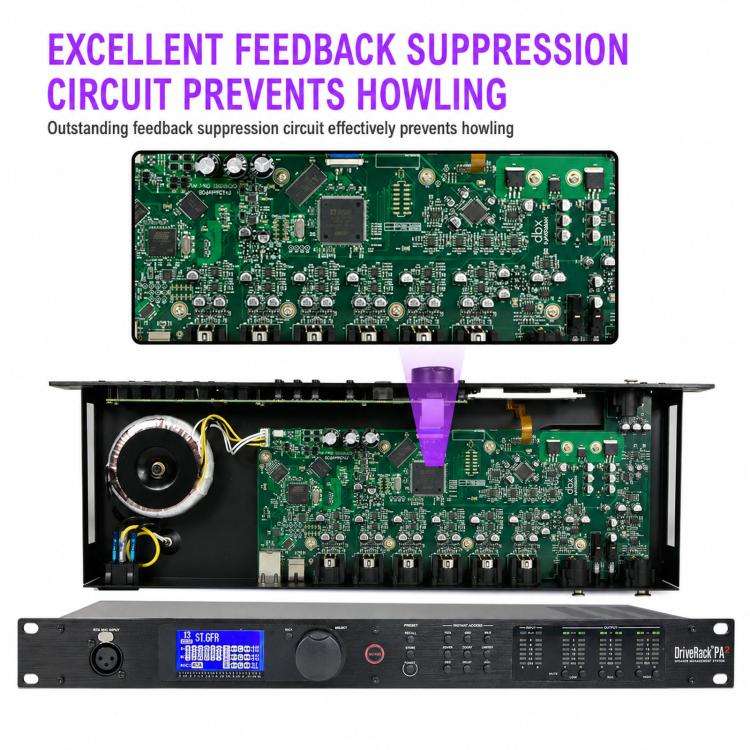 PA2 Digital Audio Processor Speaker Management System 2 Input 6 Output Crossover DSP US Plug
