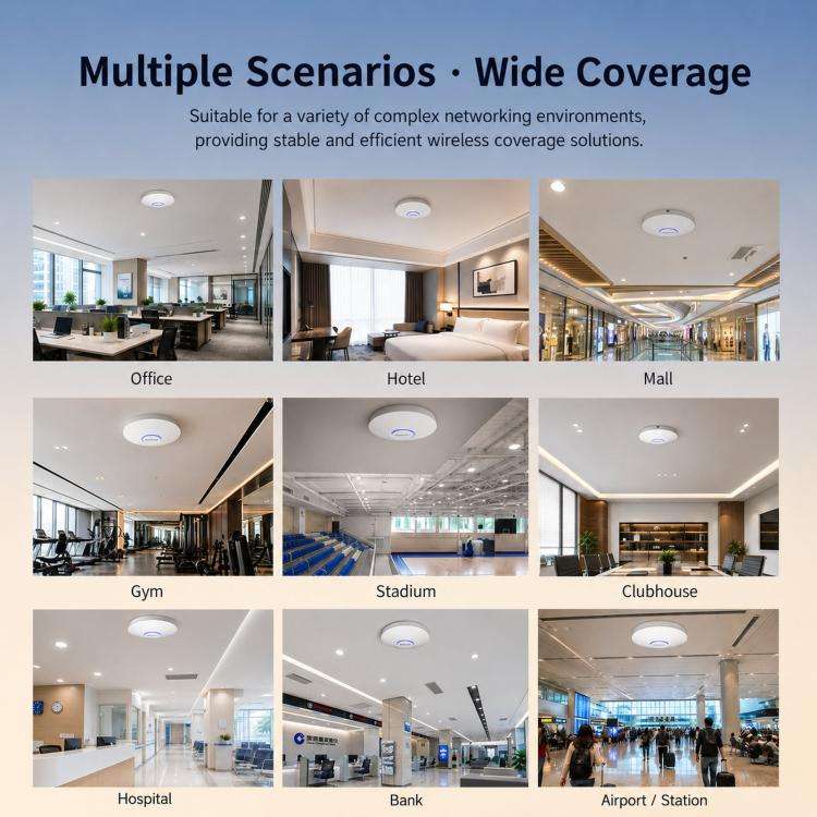 COMFAST CF-E392AX WiFi 6 Access Point AX3000 High-Power Ceiling AP With Dual Gigabit Ethernet Por...