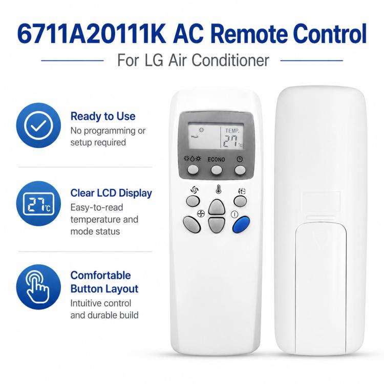 For LG 6711A20111K Air Conditioner Replacement AC Remote Control