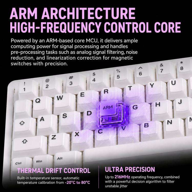 MONSGEEK Verve 68 ARGB 2-Layer Keycaps Magnetic Switch Keyboard E-Sports Gaming Mechanical Keyboa...