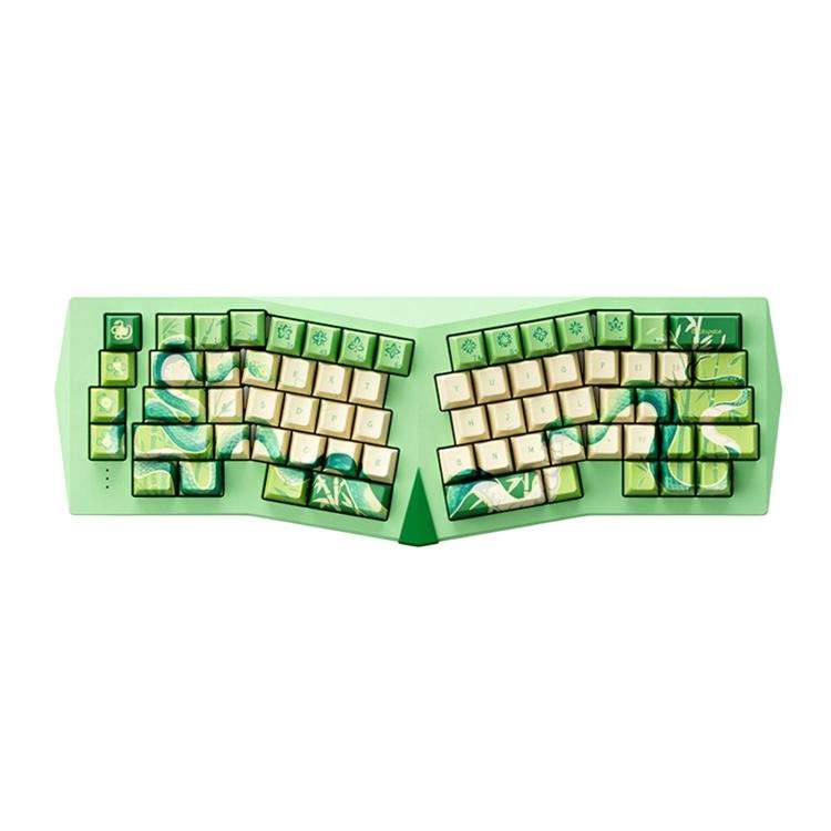 AKKO Armor Alice 3-Mode Ergonomic Mechanical Keyboard Aluminum Alloy Quick Release Keyboard(Green)