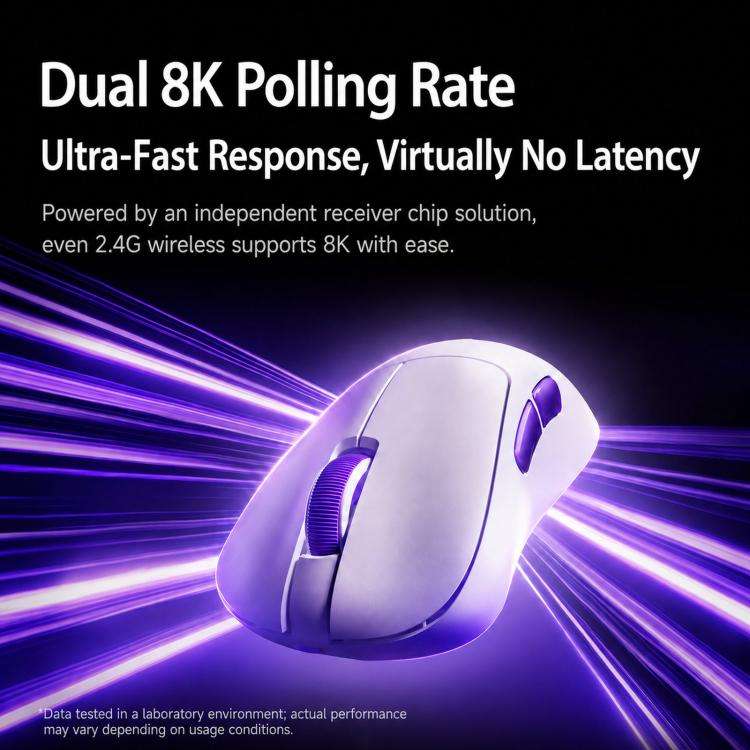 AKKO Nest 3-Mode E-Sports Gaming Mouse Dual 8K Ergonomic Design Mouse(Black)
