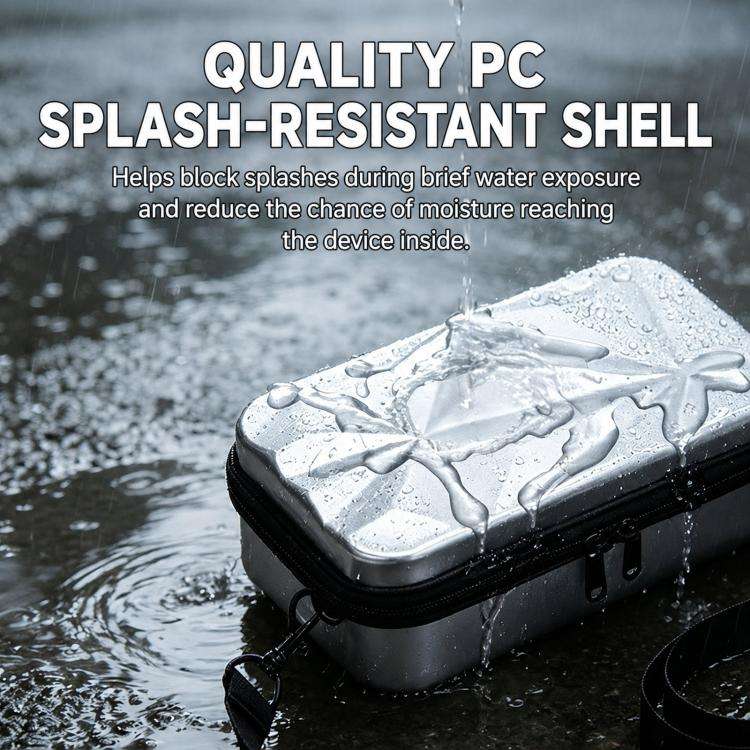 For DJI Osmo Pocket 4P Carrying Case Hard Shell Waterproof Storage Bag With Strap(Black)
