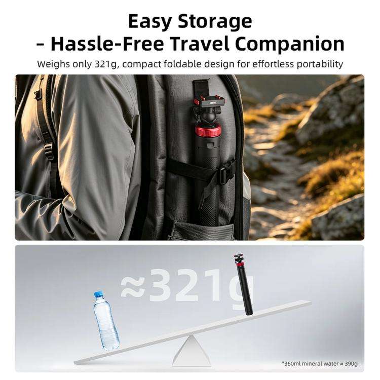 For Insta360 Ace Pro 2 / X5 BRDRC 1.6m Ball Head Quick-Release Tripod Selfie Extension Pole(Black)