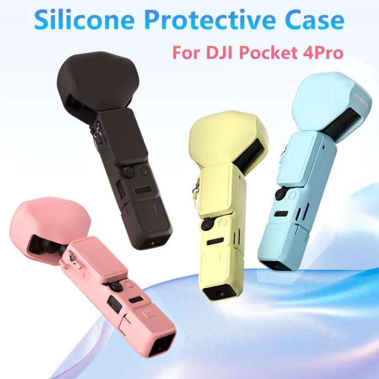 For DJI Osmo Pocket 4P CYNOVA Silicone Protective Case Screen Body Protective Cover(Yellow)