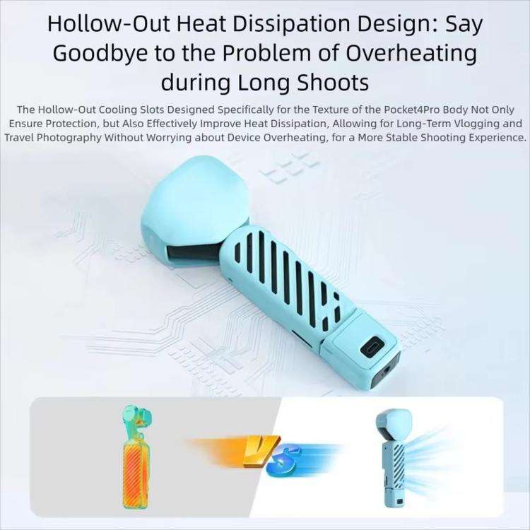 For DJI Osmo Pocket 4P CYNOVA Silicone Protective Case Screen Body Protective Cover(Yellow)